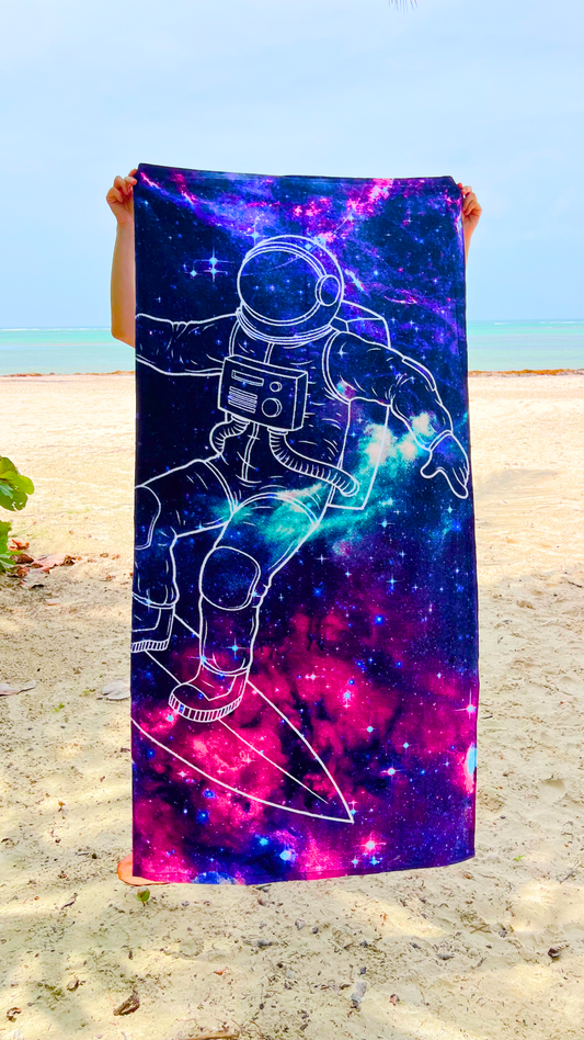 Beach Towel  - "Astronaut" 100% Cotton Velour 30x60"