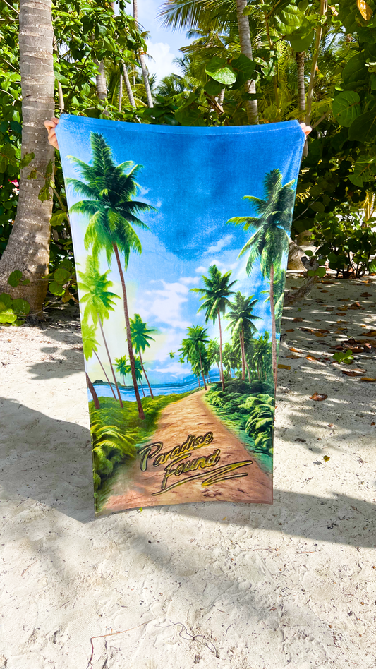 Beach Towel - "Caribbean" 100% Cotton Velour 30x60"